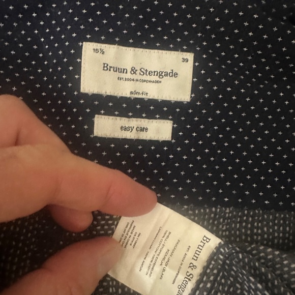 Bruun & Stengade Long Sleeve Shirt 15.5 neck EU 39 Gently worn 100% cotton - Picture 4 of 4